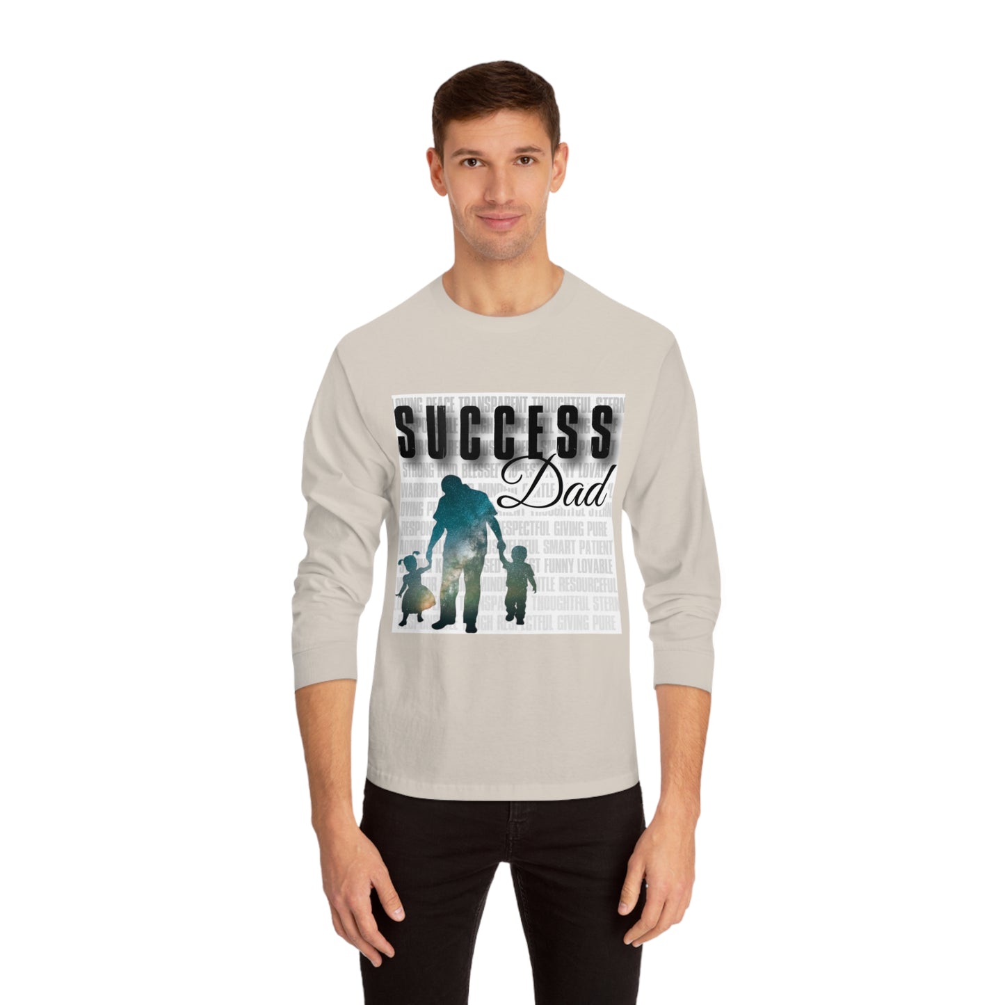 #1 Success Dad T-shirt celebrates, empowers, and honors the true essence of fatherhood. (Unisex Classic Long Sleeve T-Shirt)
