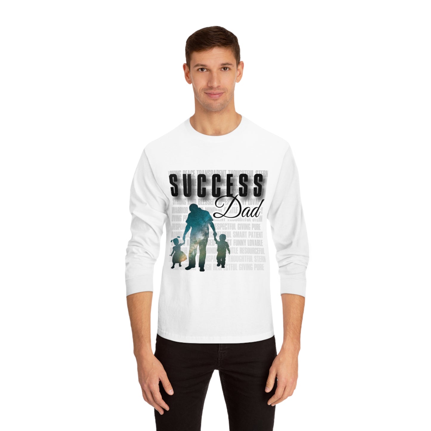 #1 Success Dad T-shirt celebrates, empowers, and honors the true essence of fatherhood. (Unisex Classic Long Sleeve T-Shirt)