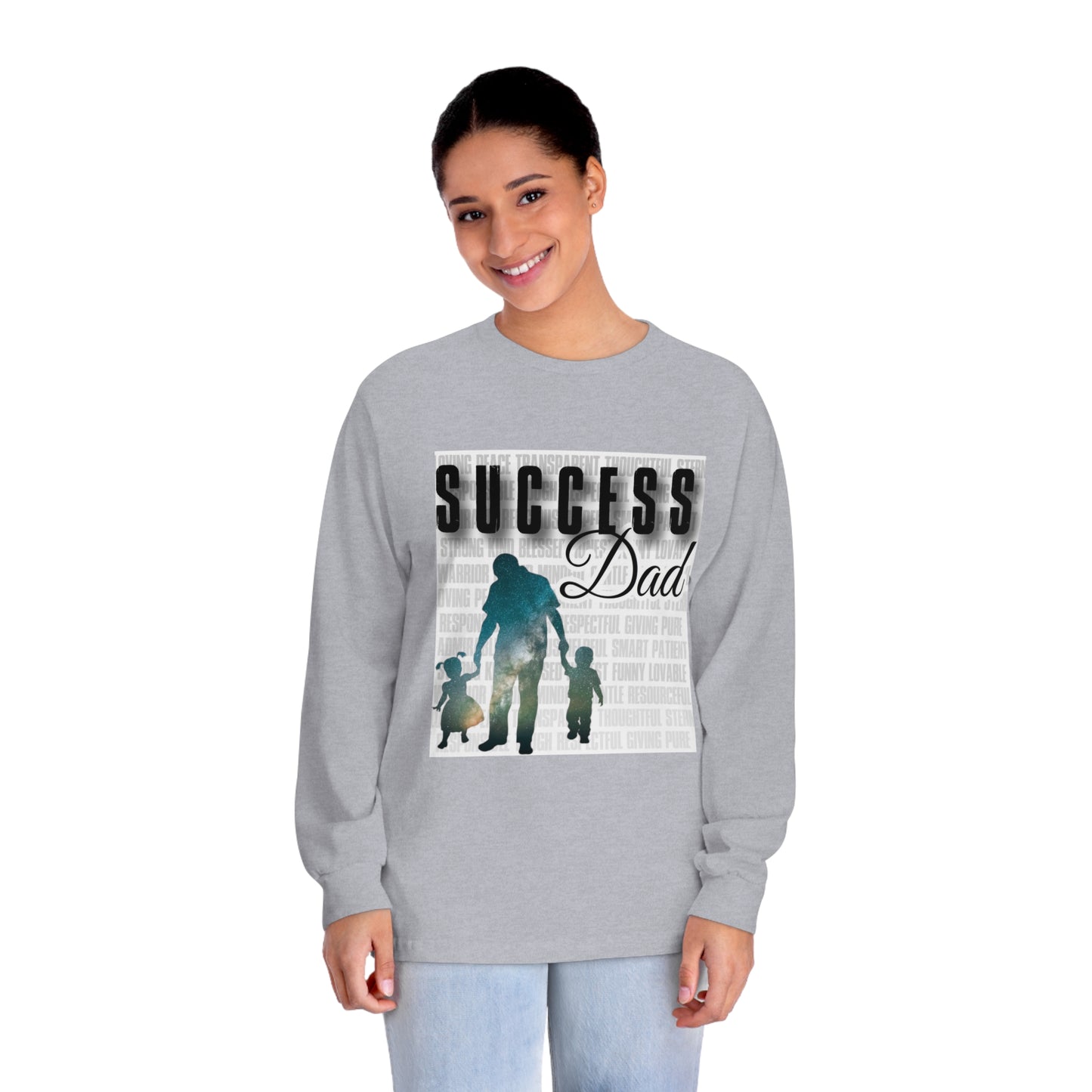 #1 Success Dad T-shirt celebrates, empowers, and honors the true essence of fatherhood. (Unisex Classic Long Sleeve T-Shirt)