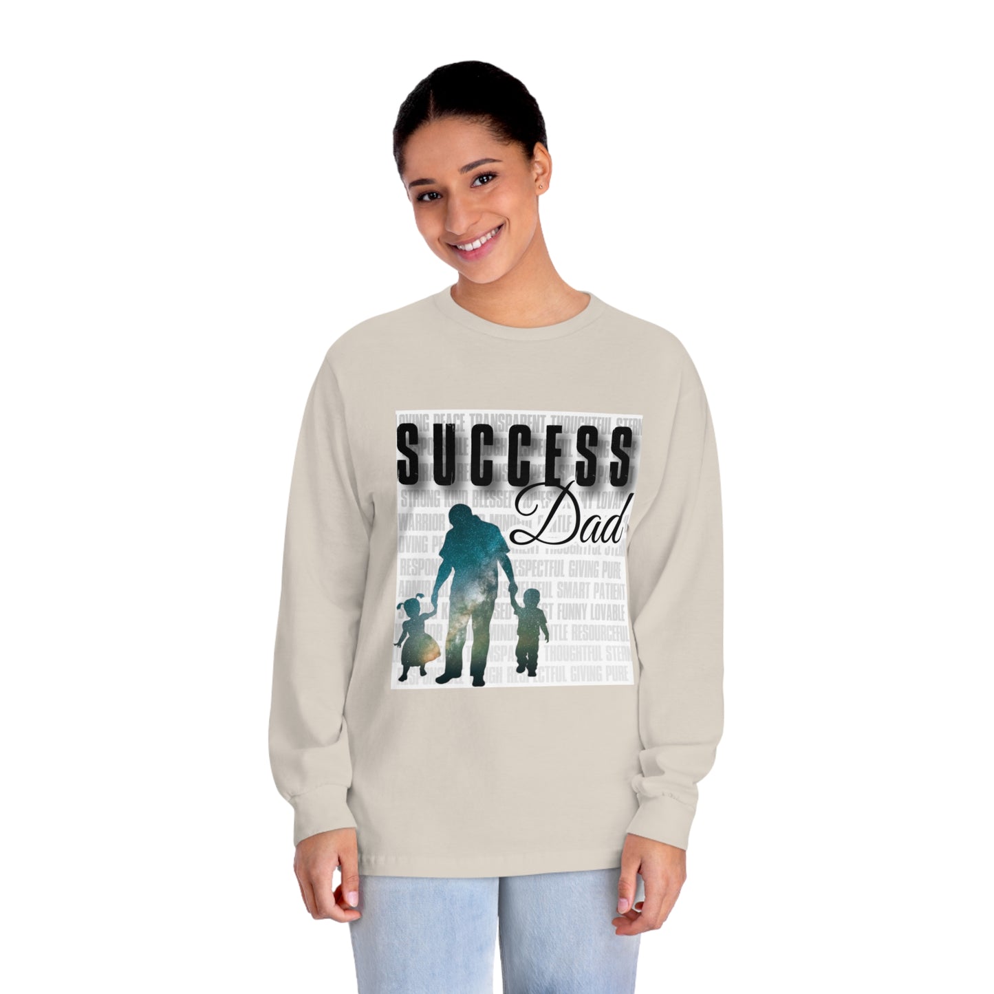 #1 Success Dad T-shirt celebrates, empowers, and honors the true essence of fatherhood. (Unisex Classic Long Sleeve T-Shirt)