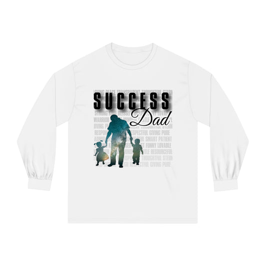 #1 Success Dad T-shirt celebrates, empowers, and honors the true essence of fatherhood. (Unisex Classic Long Sleeve T-Shirt)