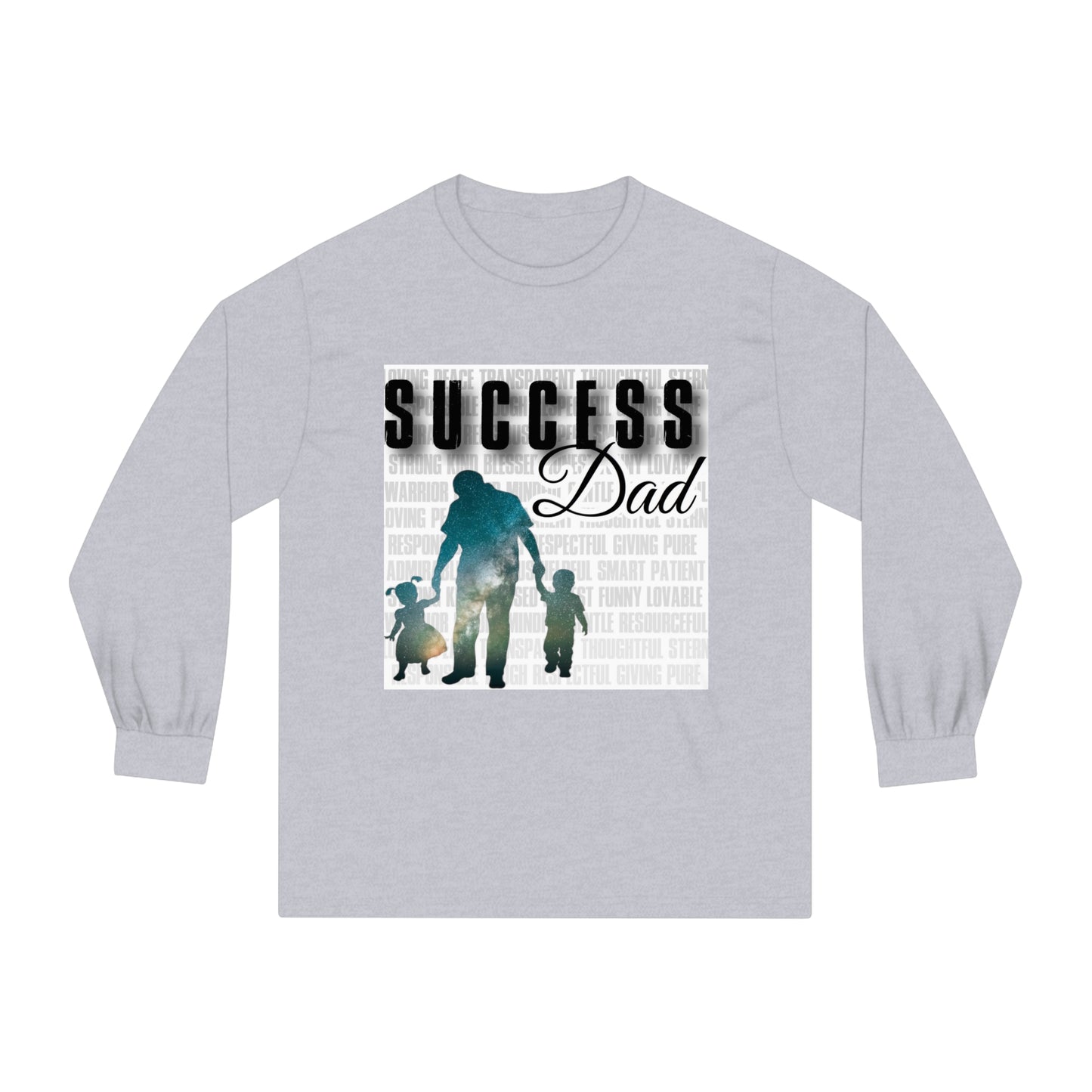 #1 Success Dad T-shirt celebrates, empowers, and honors the true essence of fatherhood. (Unisex Classic Long Sleeve T-Shirt)