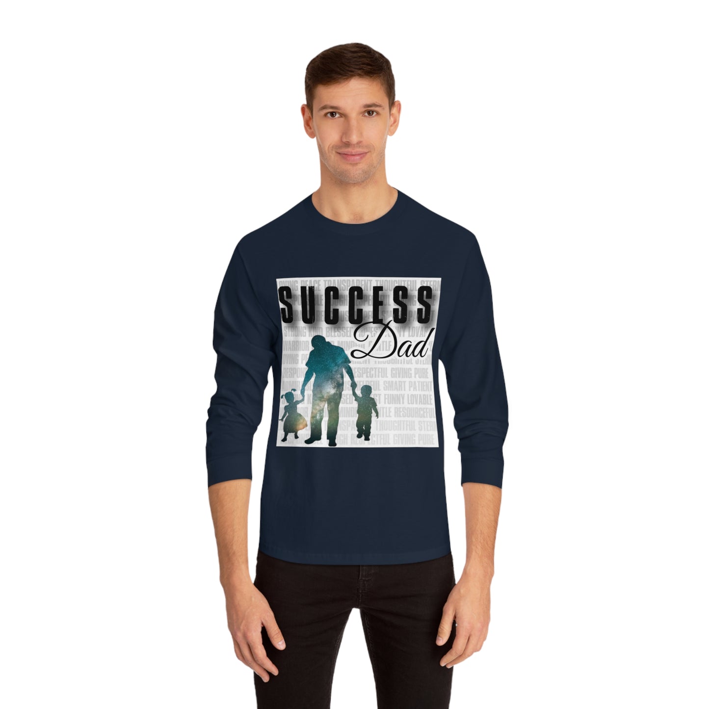 #1 Success Dad T-shirt celebrates, empowers, and honors the true essence of fatherhood. (Unisex Classic Long Sleeve T-Shirt)