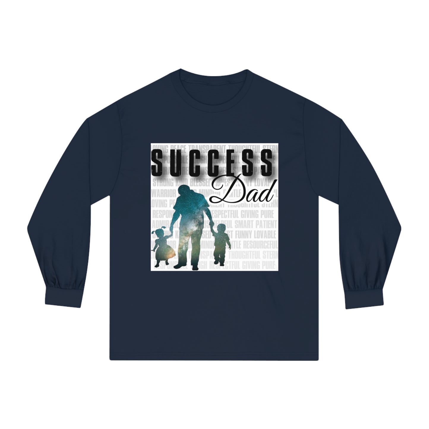 #1 Success Dad T-shirt celebrates, empowers, and honors the true essence of fatherhood. (Unisex Classic Long Sleeve T-Shirt)