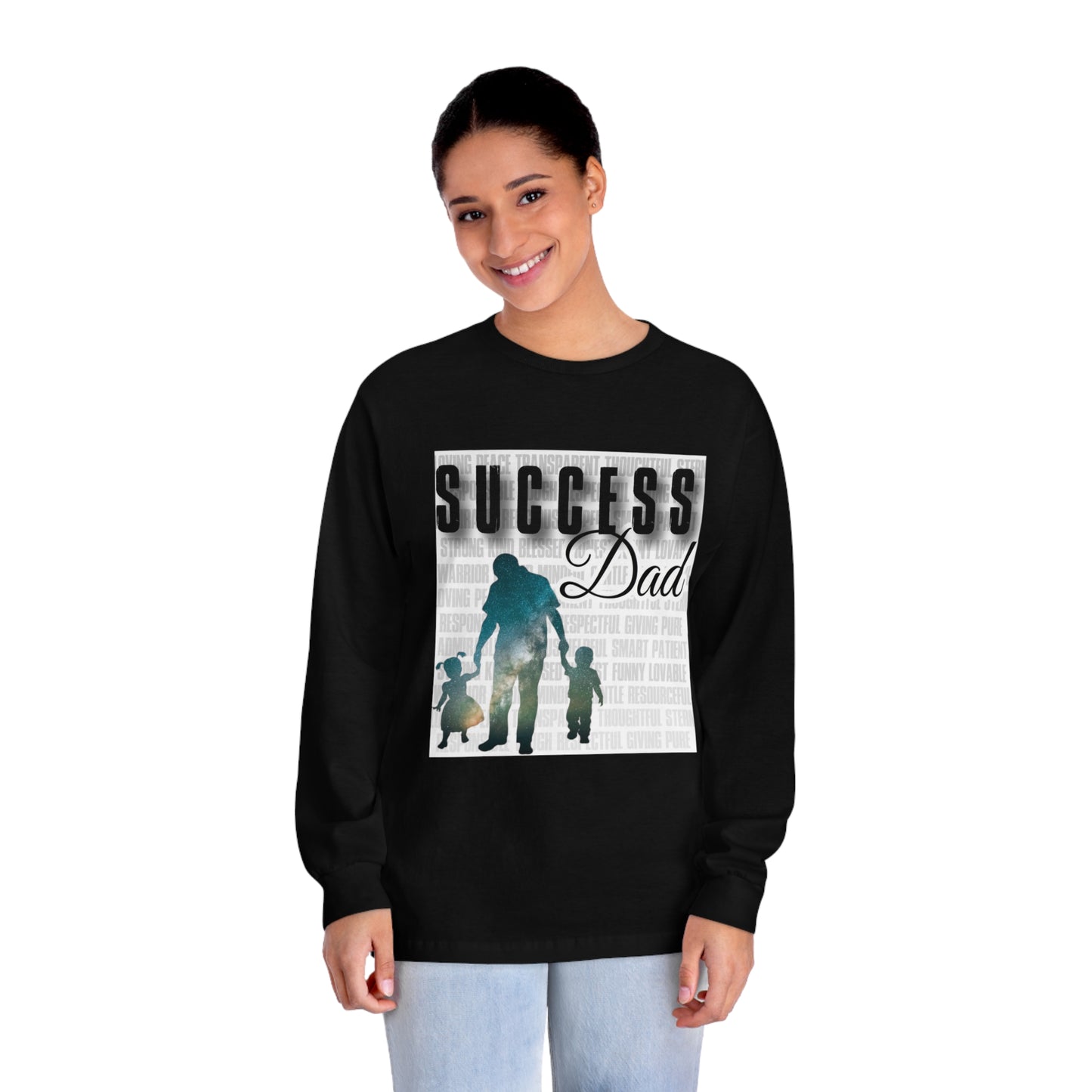 #1 Success Dad T-shirt celebrates, empowers, and honors the true essence of fatherhood. (Unisex Classic Long Sleeve T-Shirt)