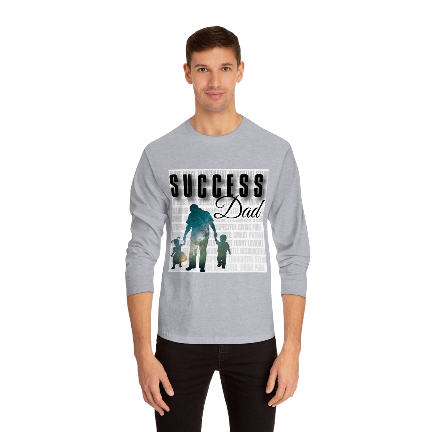 #1 Success Dad T-shirt celebrates, empowers, and honors the true essence of fatherhood. (Unisex Classic Long Sleeve T-Shirt)